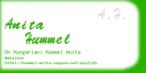 anita hummel business card